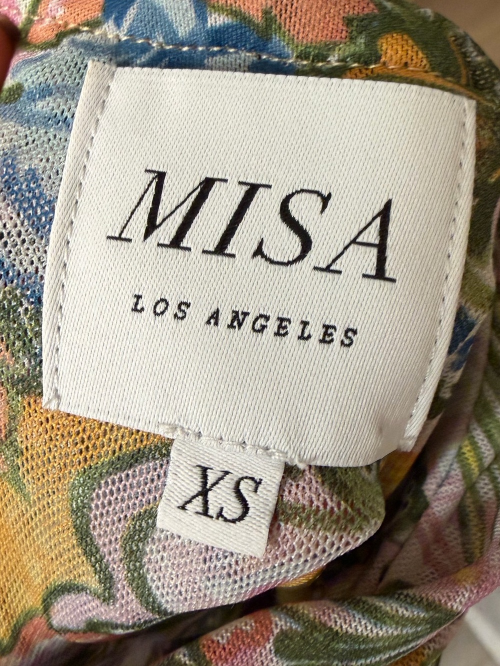 Misa Los Angeles Fiorella Off-Shoulder Floral Maxi Dress in Pastel Green - Picture 2 of 4